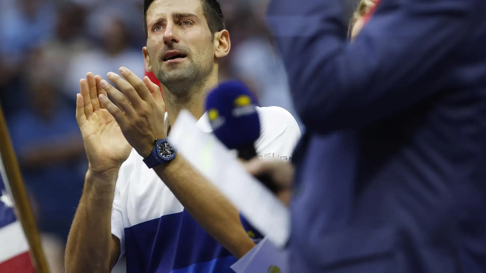 El llanto de Novak Djokovic en plena final del US Open 2021 El llanto de Novak Djokovic en plena final del US Open 2021