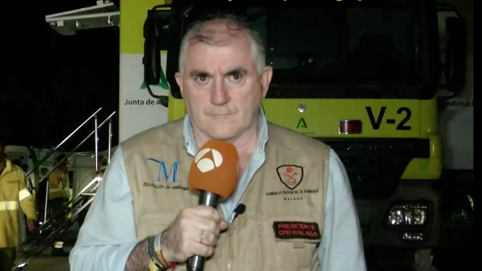 Manuel Marmolejo, presidente del Consorcio de Bomberos de Málaga, sobre el incendio en Sierra Bermeja: "Podemos empezar a hablar de estabilización"