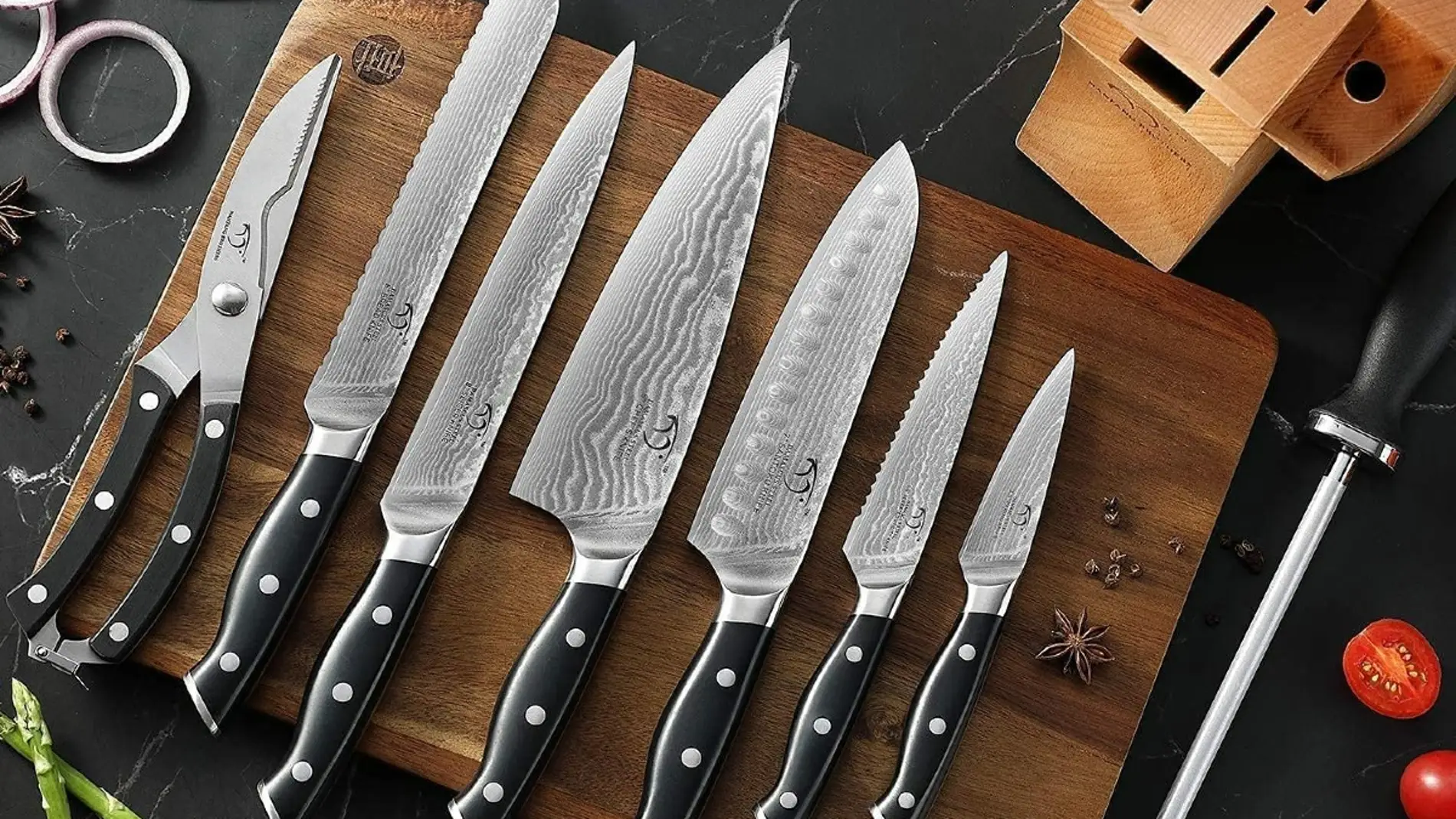 Set De Cuchillos De Cocina Para Chef Profesional Con