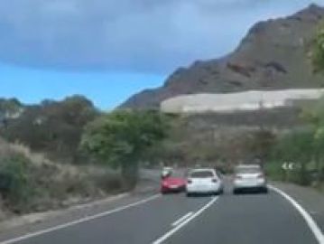 Identificado un conductor por adelantamientos peligrosos en Tenerife