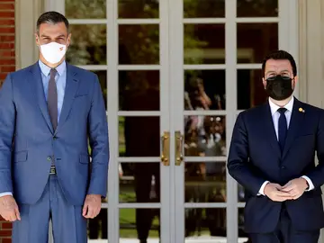 Imagen de archivo del presidente del Gobierno, Pedro Sánchez y el presidente de la Generalitat, Pere Aragonès Imagen de archivo del presidente del Gobierno, Pedro Sánchez y el presidente de la Generalitat, Pere Aragonès