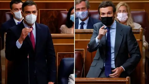 Pedro Sánchez y Pablo Casado en el Congreso de los Diputados Pedro Sánchez y Pablo Casado en el Congreso de los Diputados