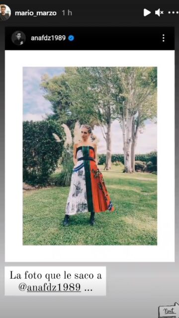 Ana Fernandez en el Instagram de Mario Marzo