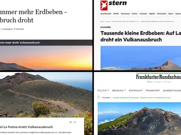 La posible erupción del volcán en La Palma lidera las búsquedas de Google en los medios alemanes La posible erupción del volcán en La Palma lidera las búsquedas de Google en los medios alemanes