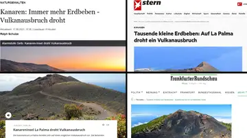 La posible erupción del volcán en La Palma lidera las búsquedas de Google en los medios alemanes La posible erupción del volcán en La Palma lidera las búsquedas de Google en los medios alemanes