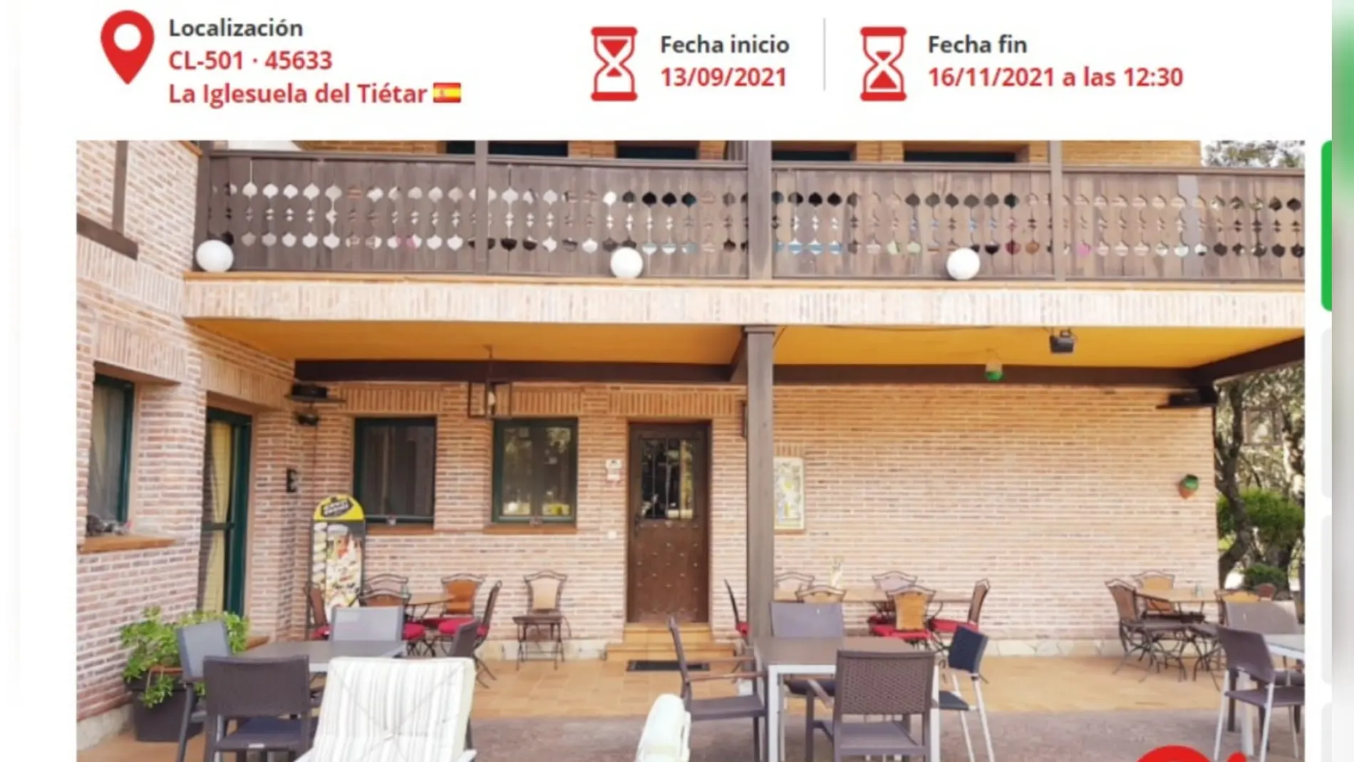 Un hotel rural de La Iglesuela del Tiétar, en Toledo, a subasta por 1 euro