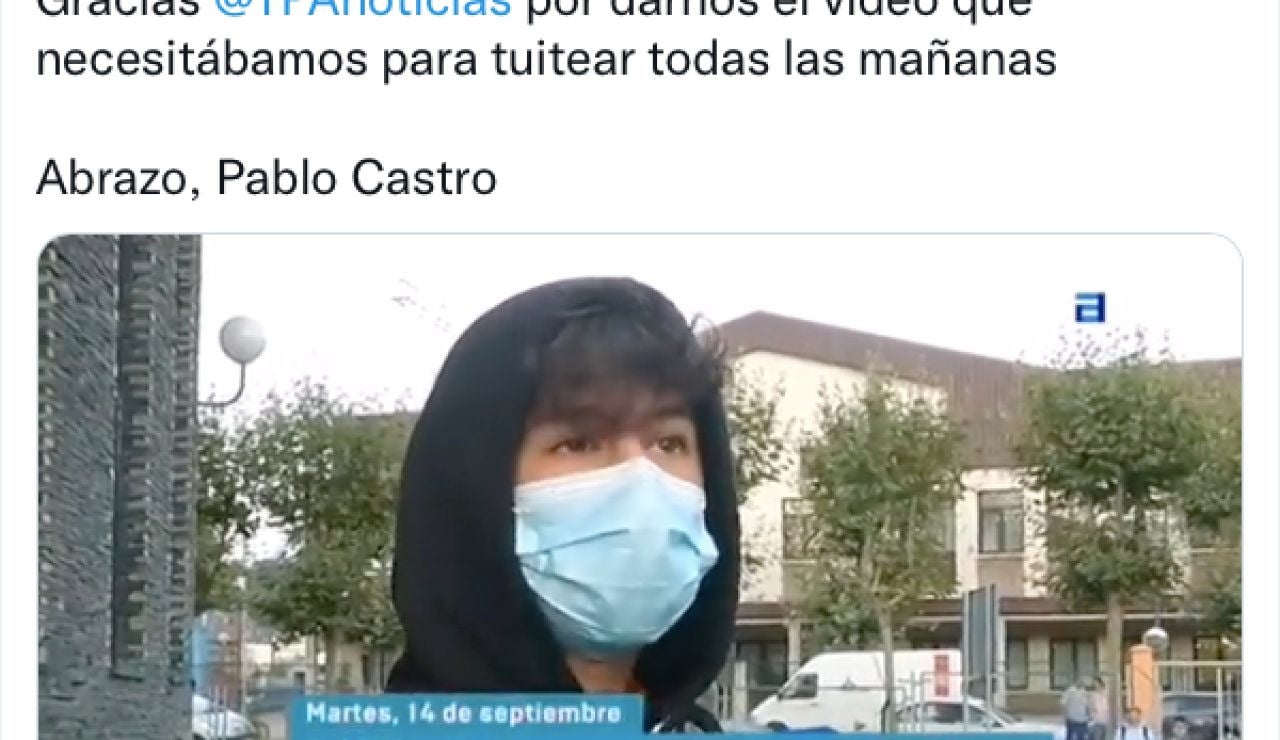 Le preguntan por sus sensaciones de la vuelta al cole y sus palabras triunfan en las redes