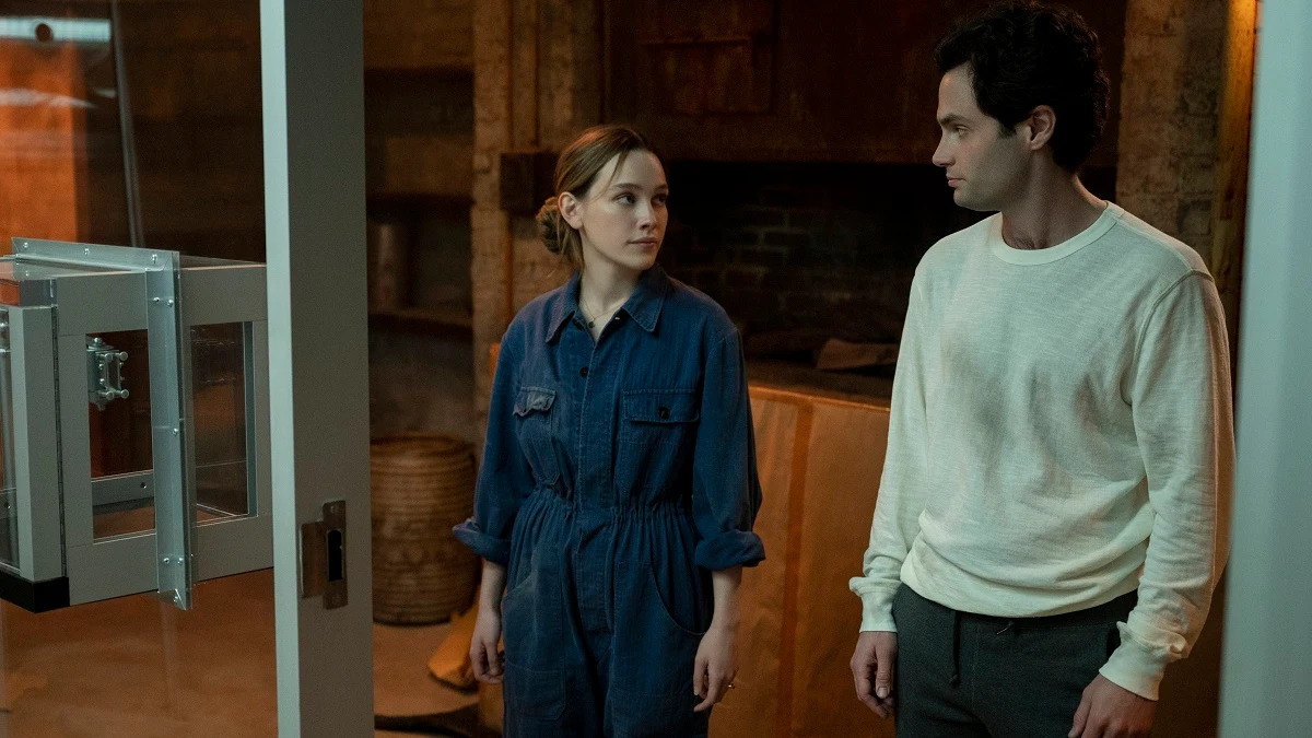 Victoria Pedretti y Penn Badgley en 'You' Victoria Pedretti y Penn Badgley en 'You'