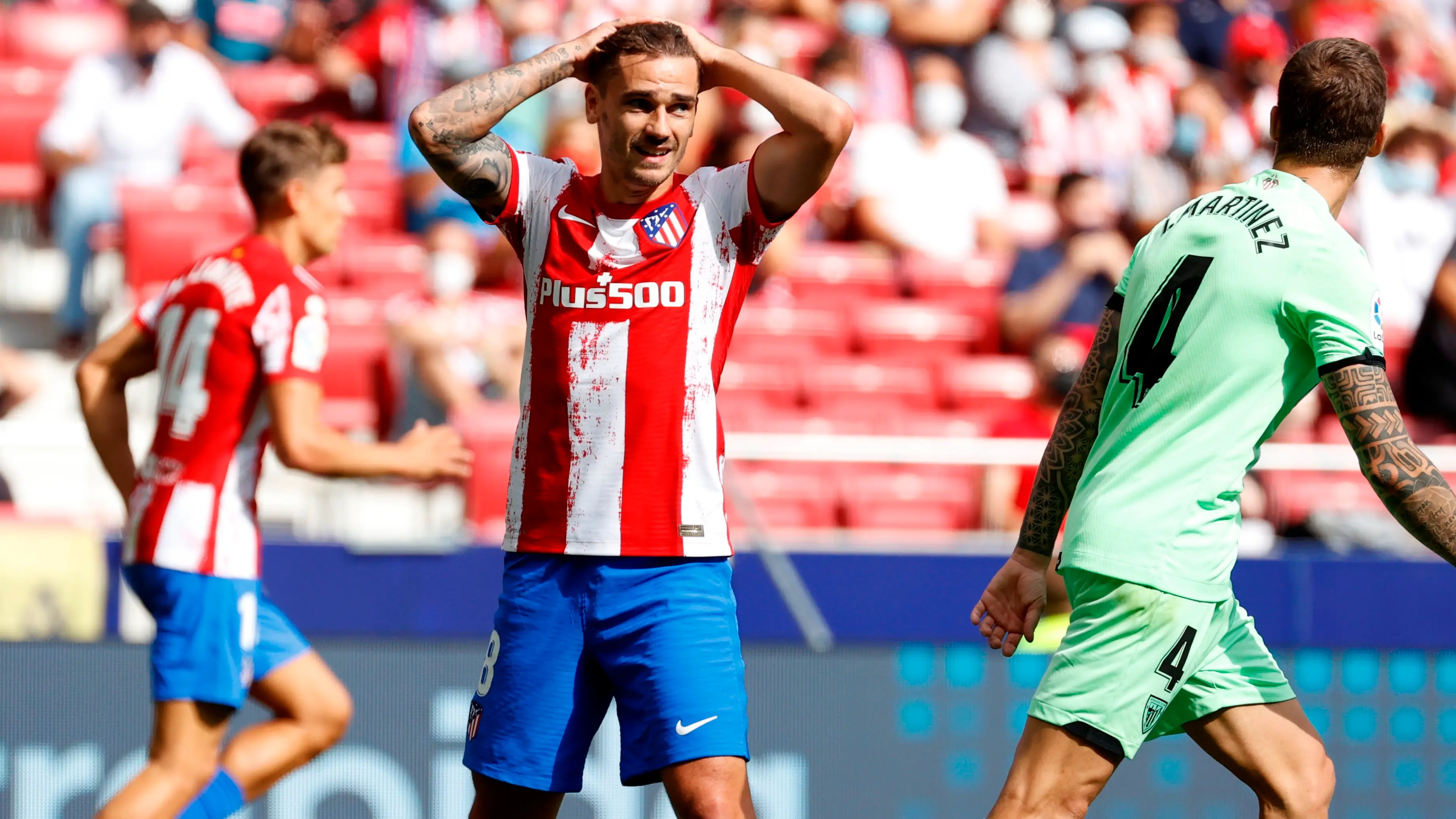 Griezmann se lamenta tras una ocasión fallida del Atlético de Madrid Griezmann se lamenta tras una ocasión fallida del Atlético de Madrid