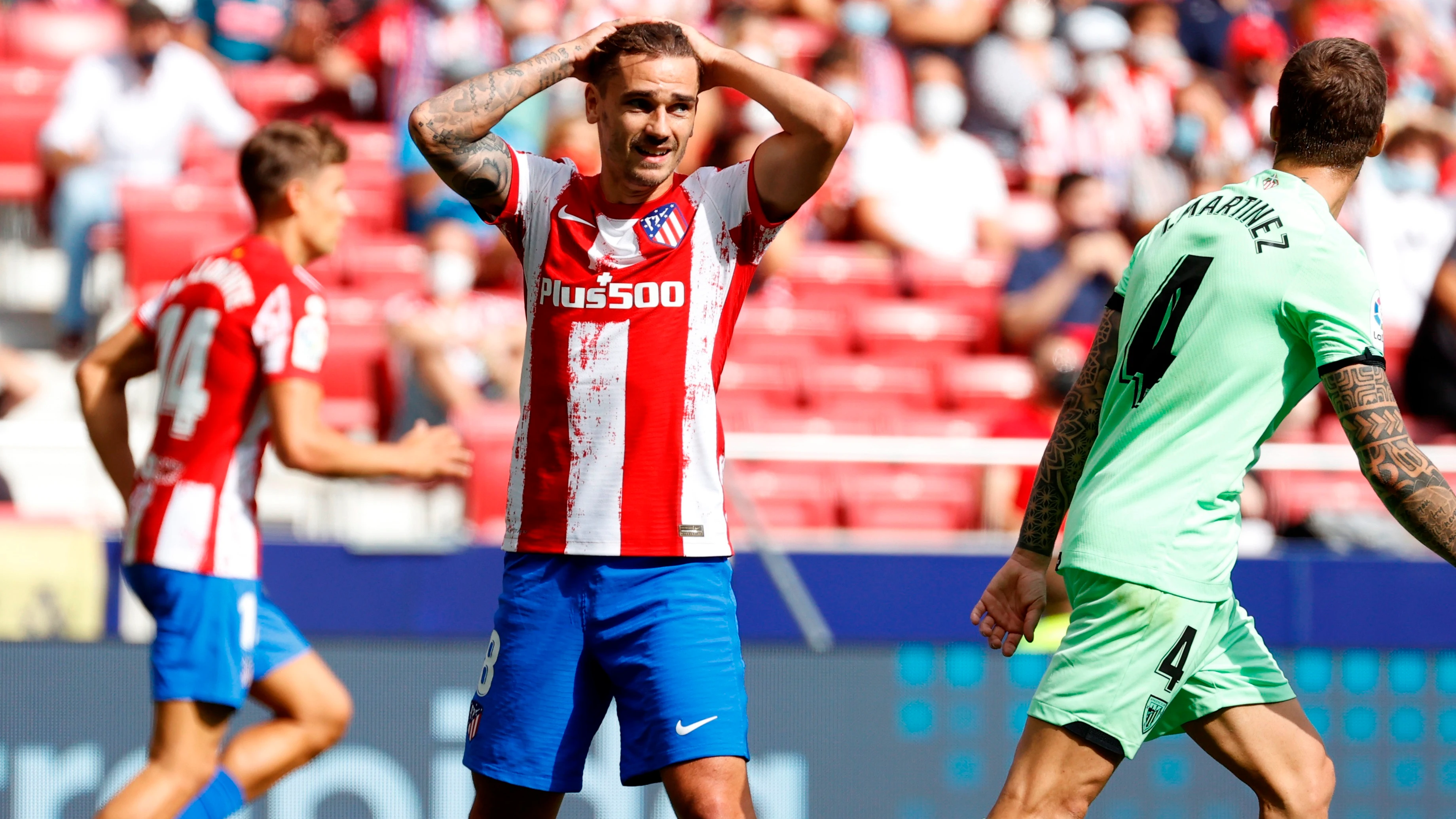 Griezmann se lamenta tras una ocasión fallida del Atlético de Madrid Griezmann se lamenta tras una ocasión fallida del Atlético de Madrid