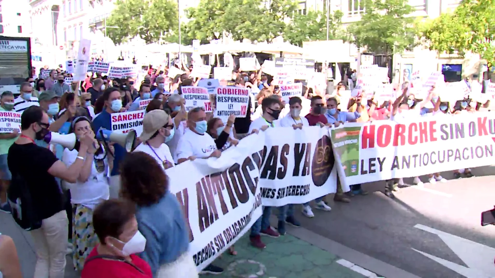 Concentración ley contra okupas Concentración ley contra okupas