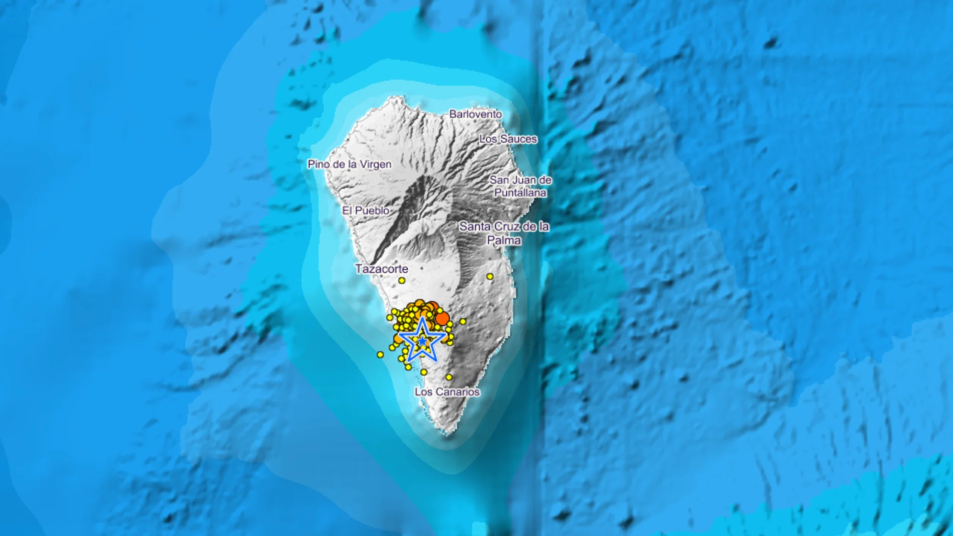 La Palma registra 45 terremotos, uno de 3,2 sentido en cuatro municipios