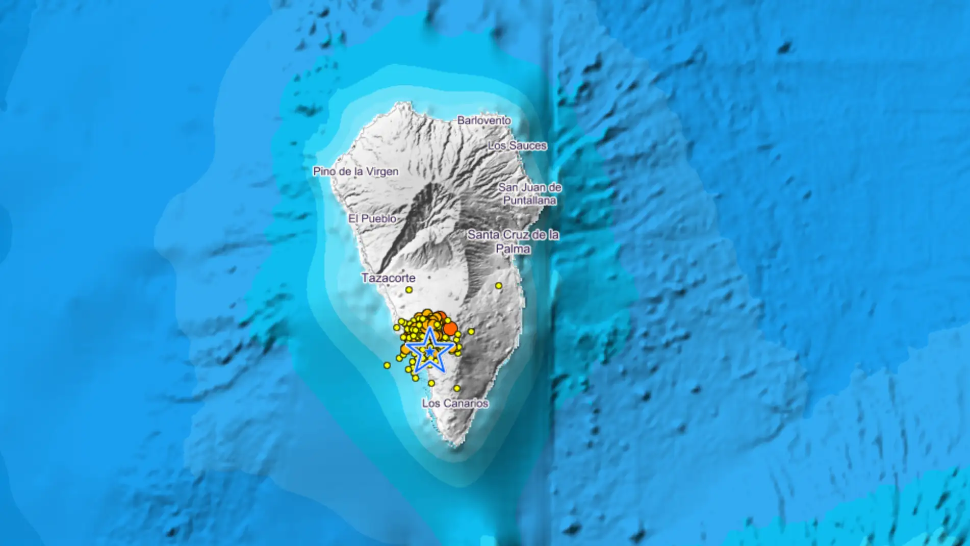 La Palma registra 45 terremotos, uno de 3,2 sentido en cuatro municipios La Palma registra 45 terremotos, uno de 3,2 sentido en cuatro municipios