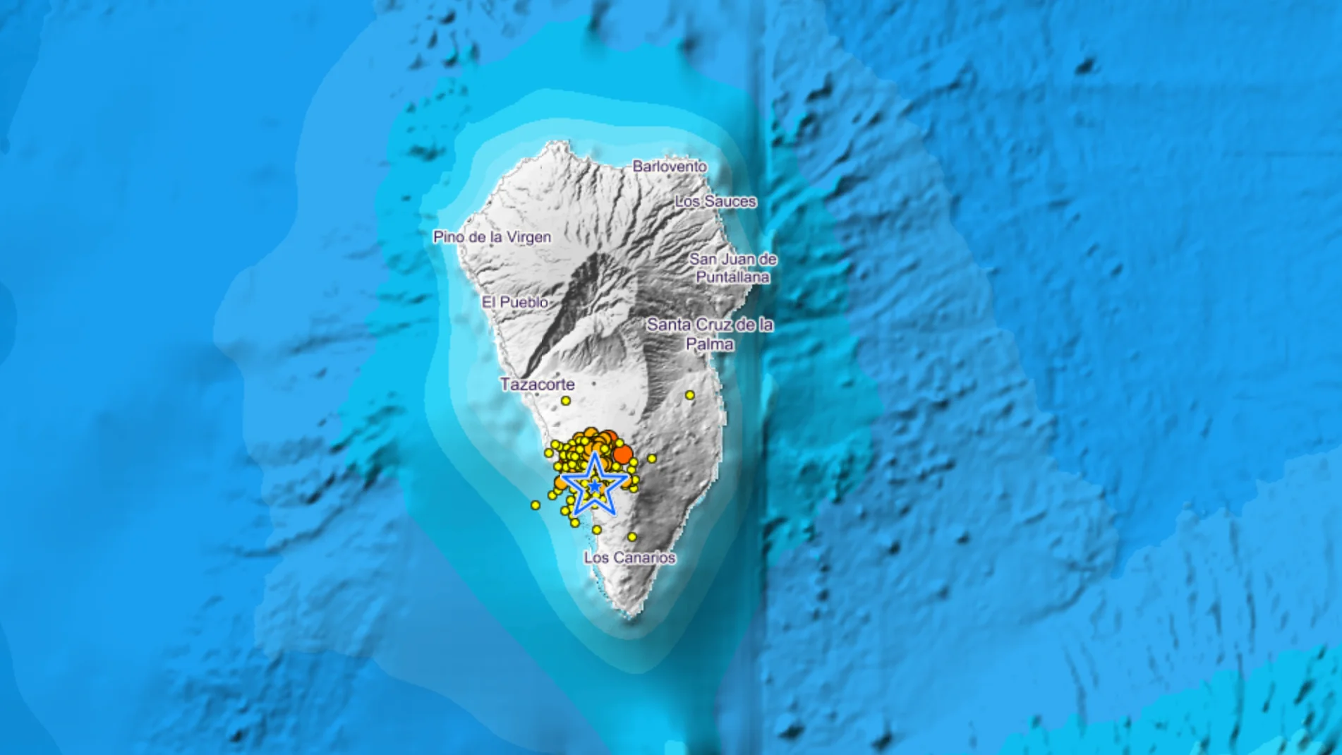 La Palma registra 45 terremotos, uno de 3,2 sentido en cuatro municipios La Palma registra 45 terremotos, uno de 3,2 sentido en cuatro municipios