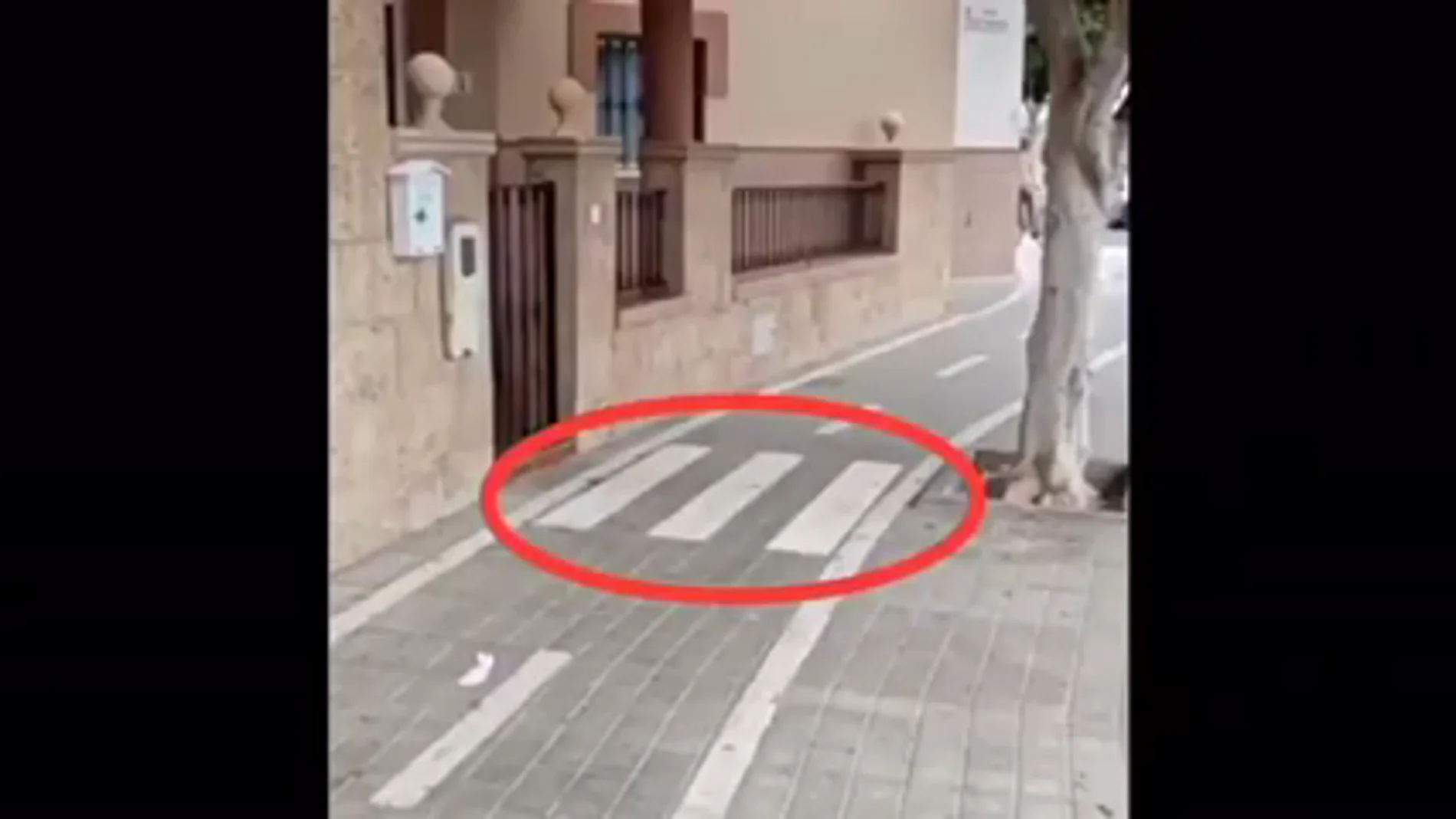 Una mujer de Almería denuncia que han puesto un carril bici delante de su casa y no puede salir