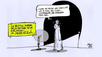La imparable subida de la factura de la luz, en la viñeta gráfica de Alfredo Boto-Hervás La imparable subida de la factura de la luz, en la viñeta gráfica de Alfredo Boto-Hervás