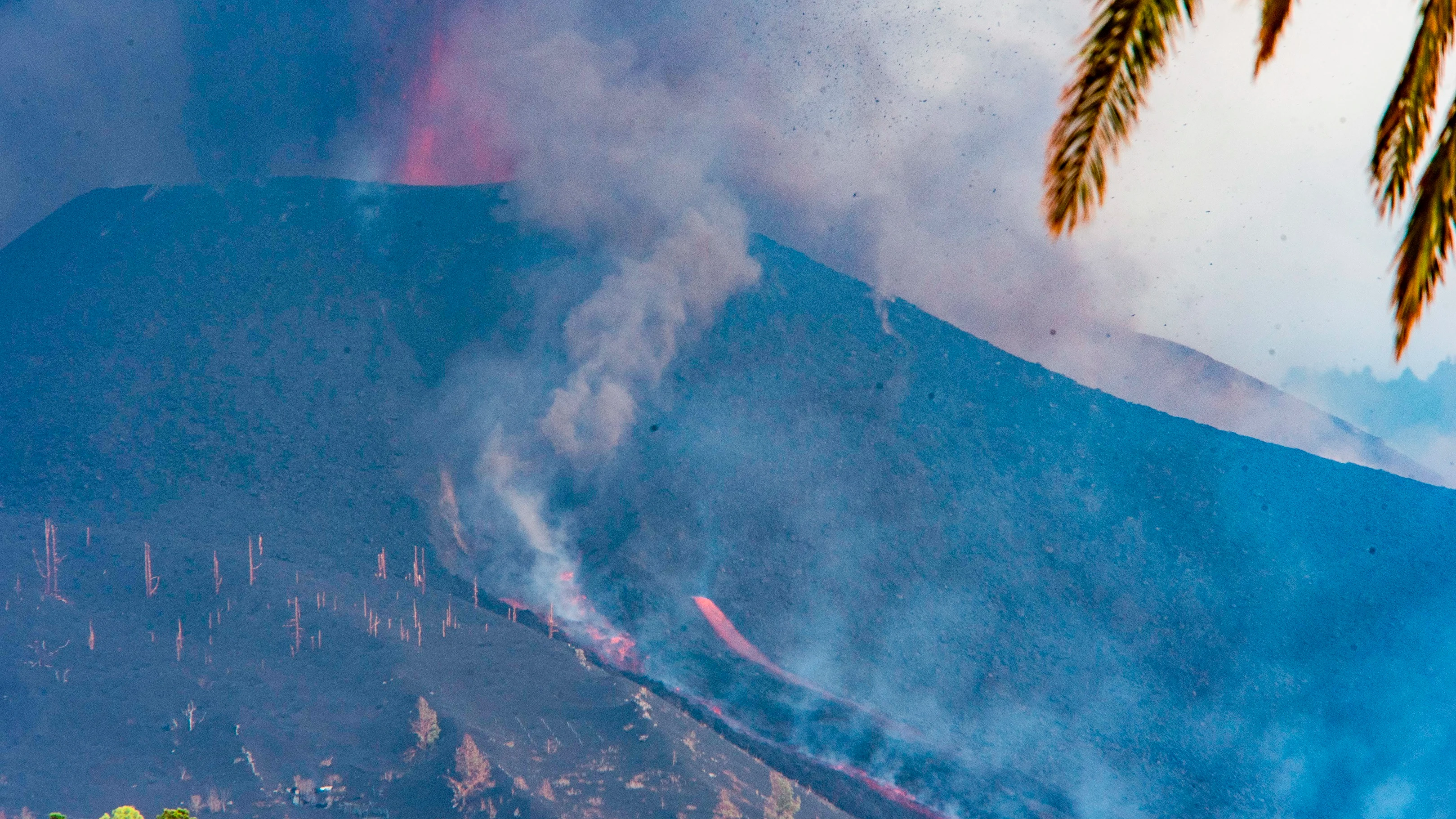Vuelos cancelados por la ceniza del volcán en La Palma Vuelos cancelados por la ceniza del volcán en La Palma