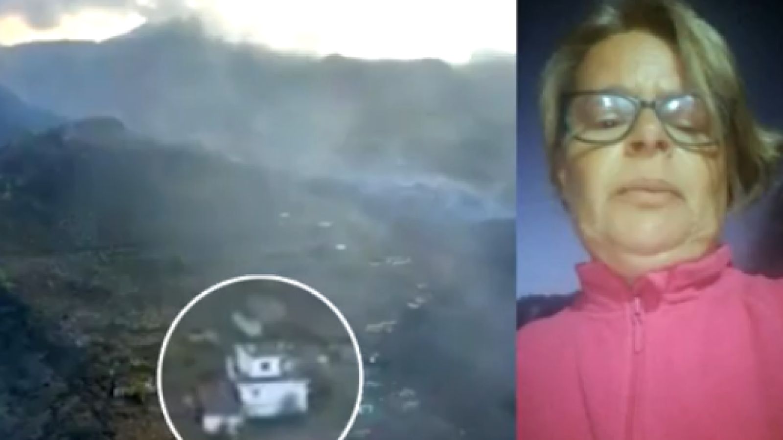 La dueña de una casa en pie entre dos coladas de lava del volcán de La Palma: 