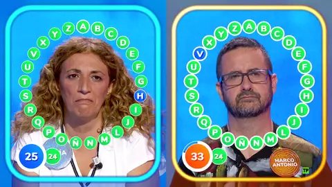 'Pasapalabra' vivirá este lunes un momento histórico: Marco Antonio y Sofía, otra vez a una en 'El Rosco' 'Pasapalabra' vivirá este lunes un momento histórico: Marco Antonio y Sofía, otra vez a una en 'El Rosco'