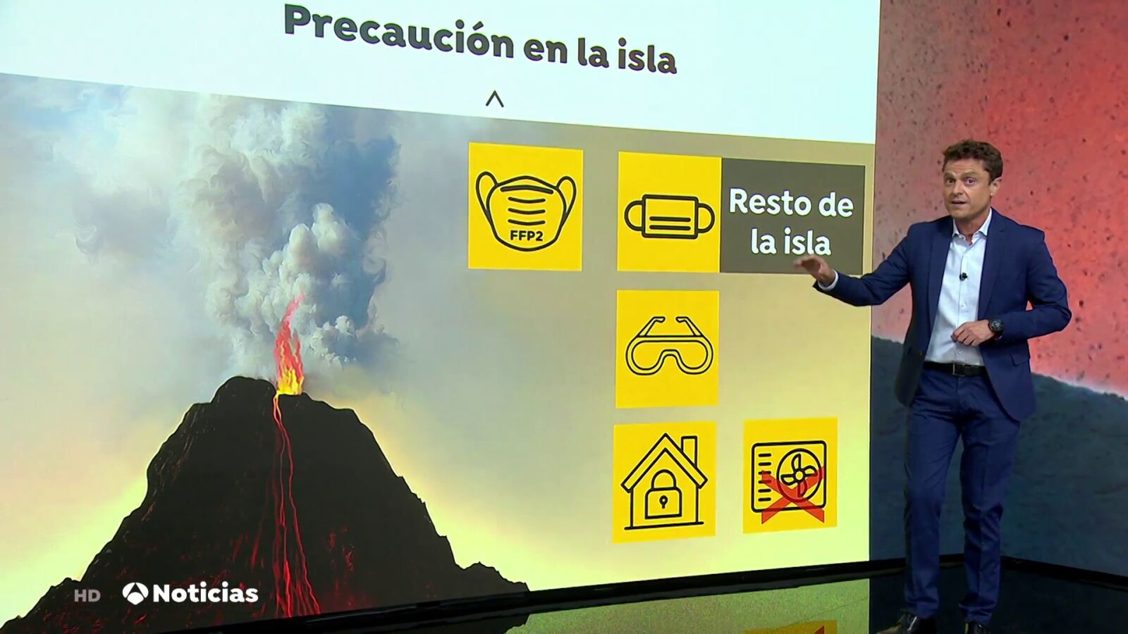 Las recomendaciones a la población para protegerse de los peligros del volcán de La Palma