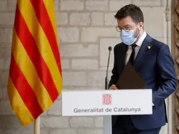 El presidente de la Generalitat de Cataluña, Pere Aragonés El presidente de la Generalitat de Cataluña, Pere Aragonés