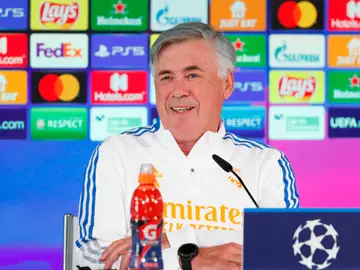 El entrenador del Real Madrid, Carlo Ancelotti, en rueda de prensa