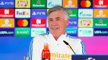 El entrenador del Real Madrid, Carlo Ancelotti, en rueda de prensa