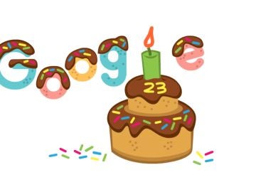 Google celebra hoy su 23 cumpleaños con un doodle de pastel helado de chocolate