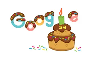 Google celebra hoy su 23 cumpleaños con un doodle de pastel helado de chocolate Google celebra hoy su 23 cumpleaños con un doodle de pastel helado de chocolate