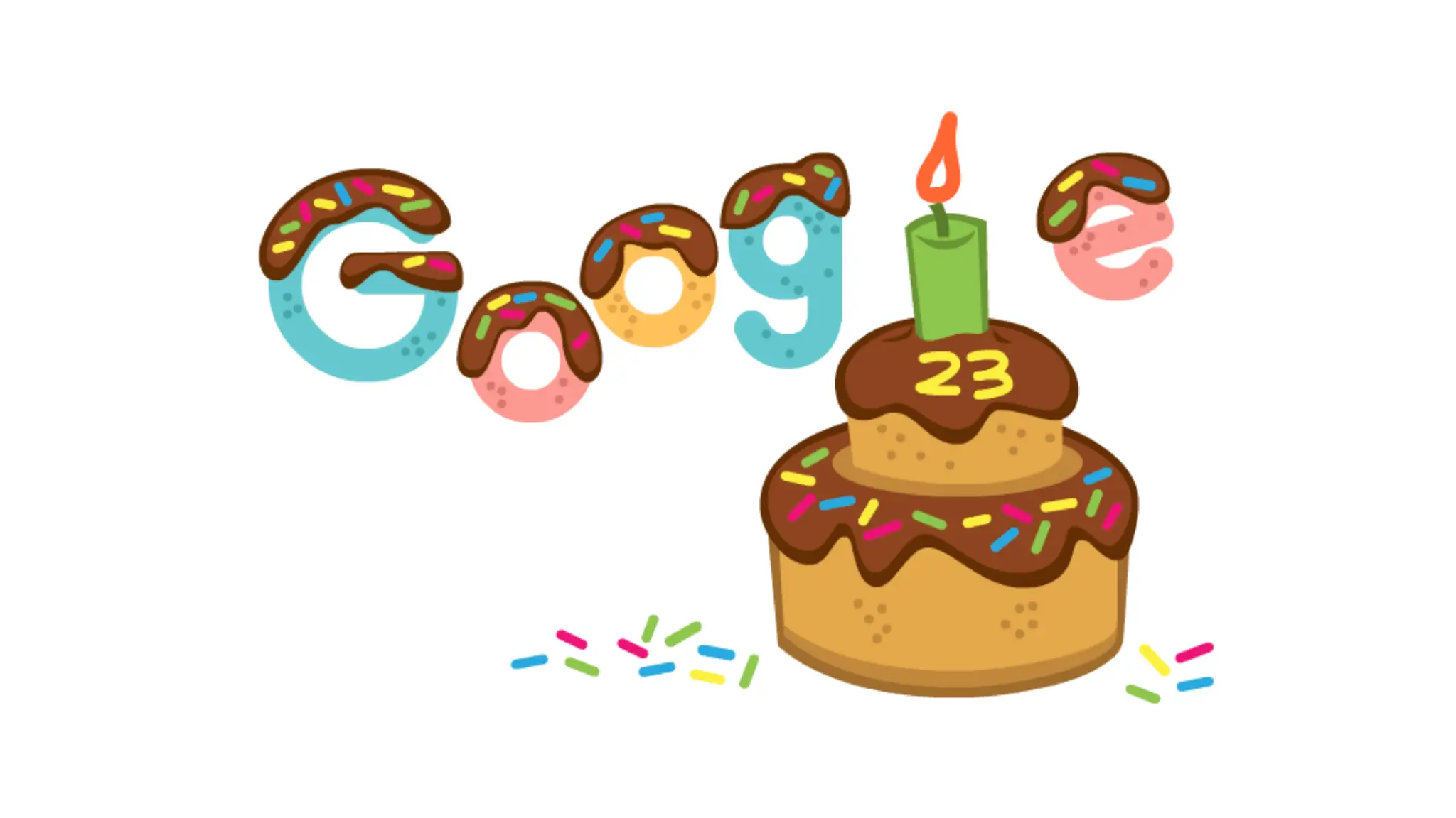 Google celebra hoy su 23 cumplea&ntilde;os con un doodle de pastel helado de chocolate