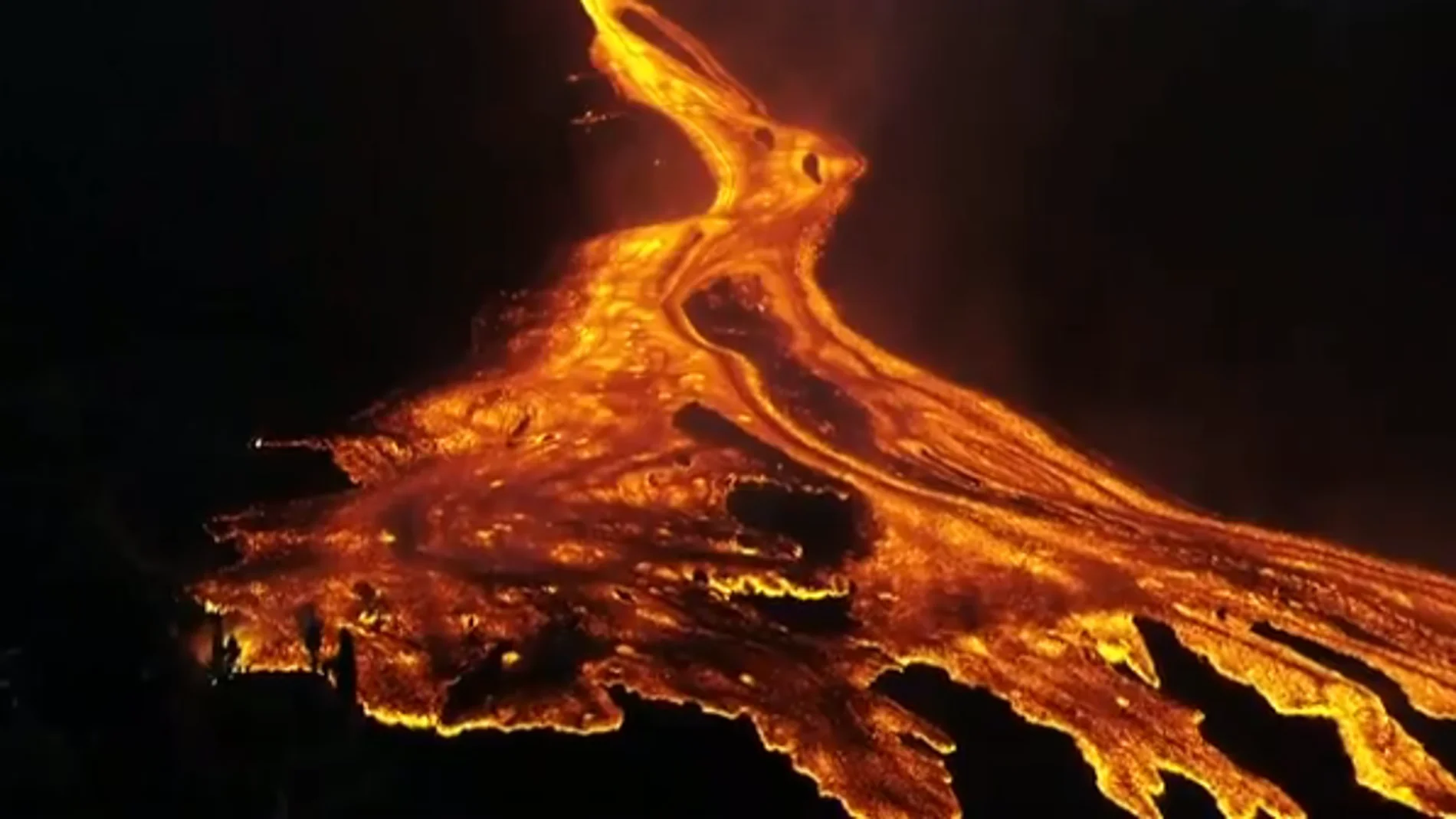 Nuevas erupciones del volcán de La Palma