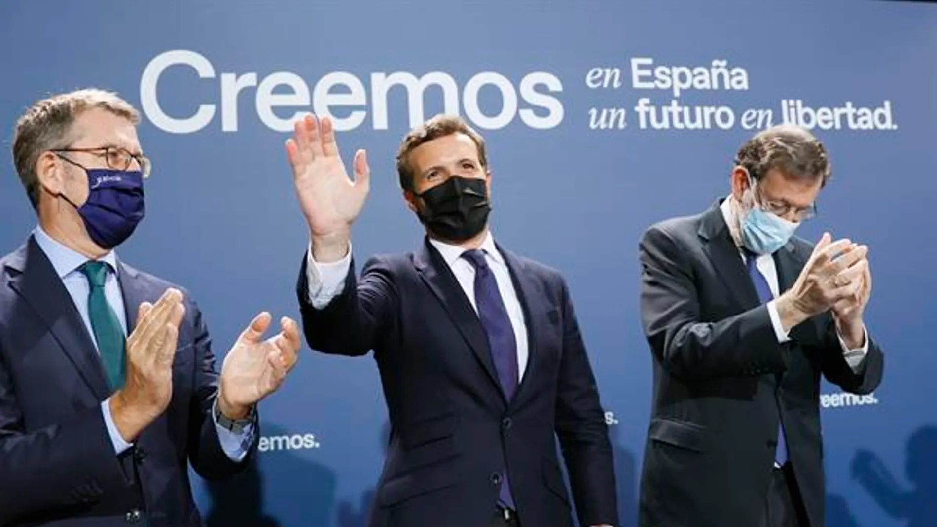 Pablo Casado y Mariano Rajoy reivindican al PP como la salvación de España ante las crisis que deja el PSOE
