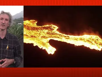 Vicente Soler analiza cómo avanza el volcán. Vicente Soler analiza cómo avanza el volcán.