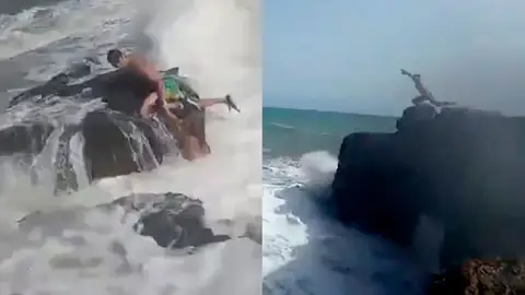 Mueren dos profesores fitness al ser engullidos por las olas en Torrevieja Mueren dos profesores fitness al ser engullidos por las olas en Torrevieja