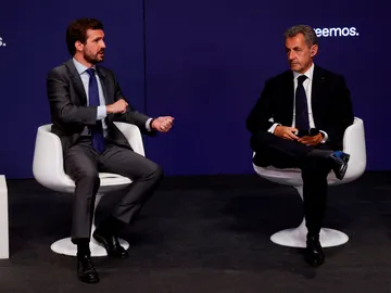 Pablo Casado y Nicolas Sarkozy Pablo Casado y Nicolas Sarkozy