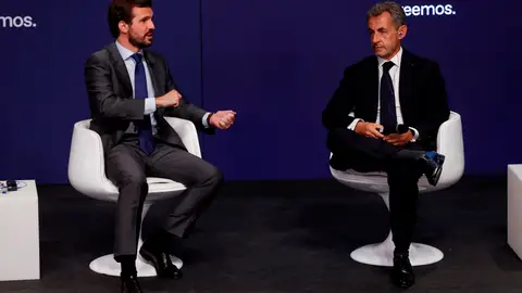 Pablo Casado y Nicolas Sarkozy Pablo Casado y Nicolas Sarkozy