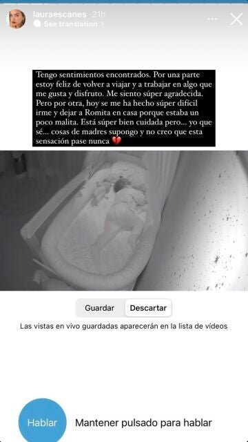 El dolor de Laura Escanes tras separase de su hija por irse a trabajar