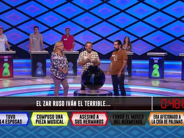 Los ‘Libérrimos’ en busca de abrir distancia con los ‘Pedaló’, ¿acertarán la pregunta sobre Iván el Terrible? Los ‘Libérrimos’ en busca de abrir distancia con los ‘Pedaló’, ¿acertarán la pregunta sobre Iván el Terrible?