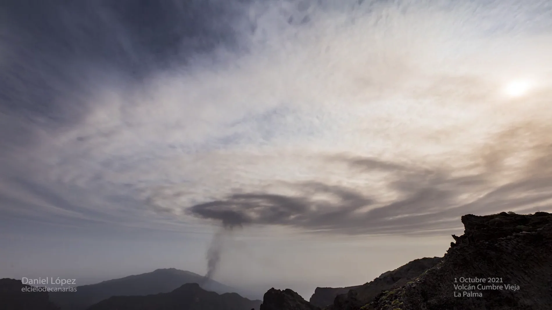 Las espectaculares imágenes de las ondas de gravedad provocadas por el volcán de La Palma