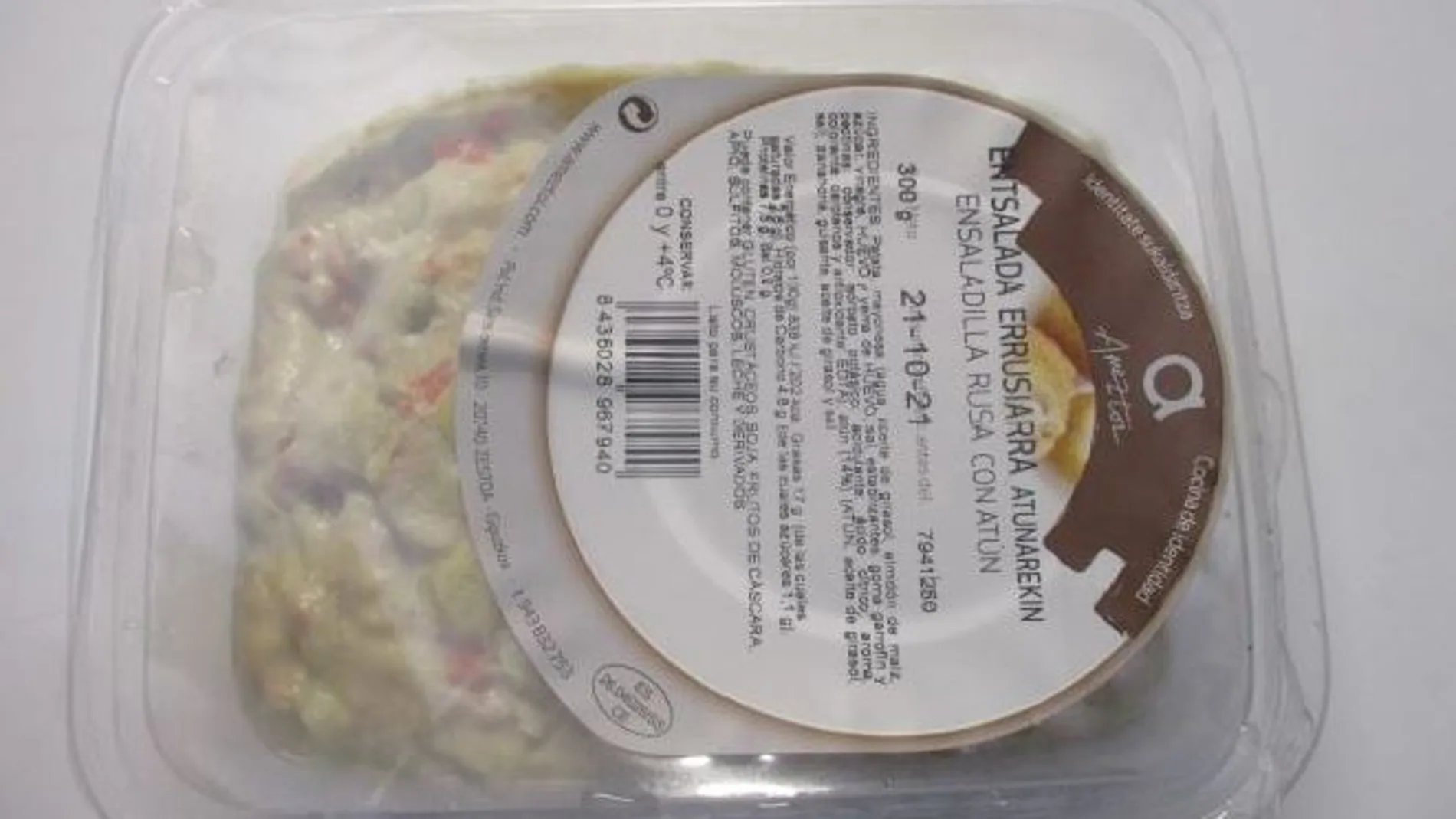 Alerta alimentaria: Retiran del mercado esta ensaladilla rusa envasada