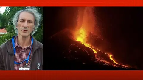 Un vulcanólogo analiza la evolución del volcán. Un vulcanólogo analiza la evolución del volcán.