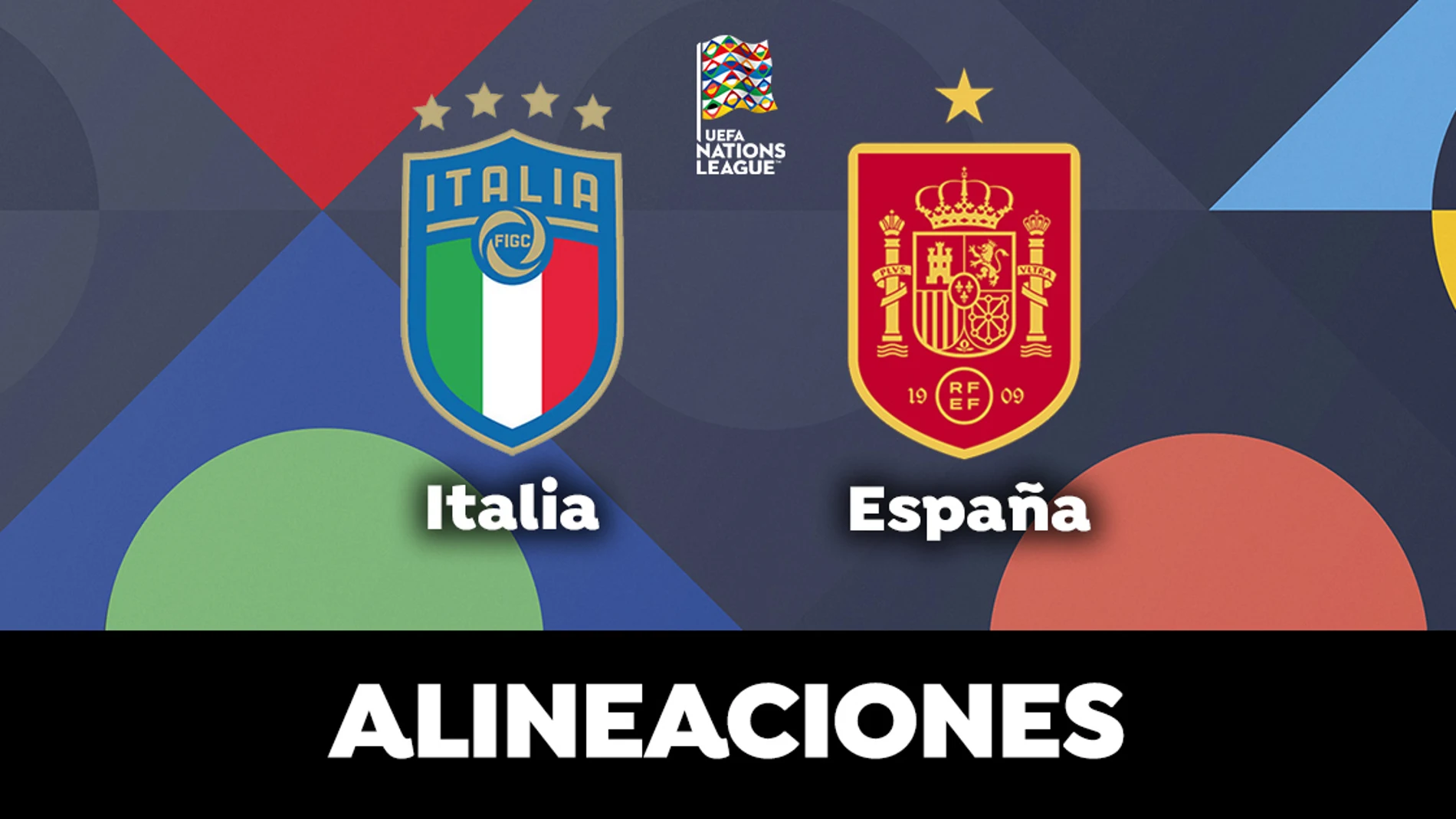 Alineación OFICIAL de España hoy ante Italia en las semifinales de Liga de las Naciones de la UEFA