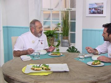 Así disfrutan padre e hijo del menú elaborado en 'Cocina abierta de Karlos Arguiñano'