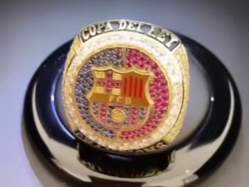 Griezmann se hace un anillo estilo NBA con el escudo del Barcelona para conmemorar la Copa del Rey
