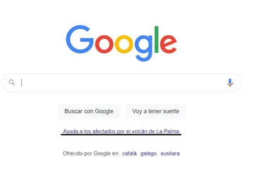 Enlace de Google para ayudar a los afectados por el volcán de La Palma Enlace de Google para ayudar a los afectados por el volcán de La Palma
