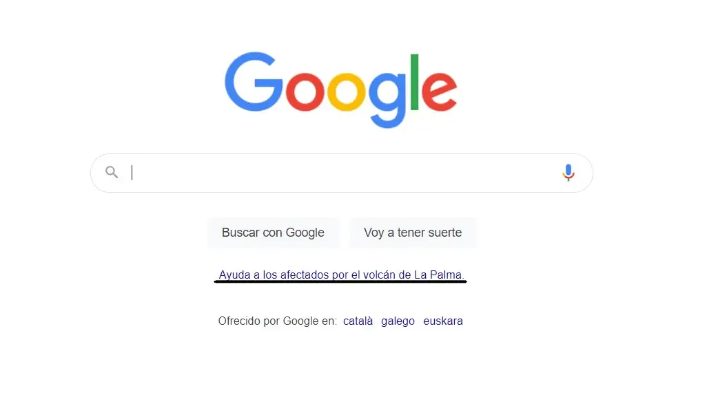 Enlace de Google para ayudar a los afectados por el volcán de La Palma Enlace de Google para ayudar a los afectados por el volcán de La Palma