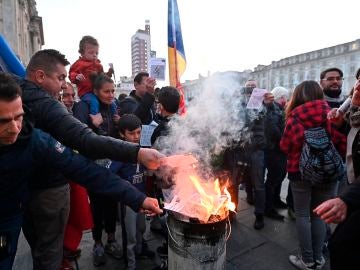 Protestas en Italia por el 'green pass' 