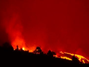 La velocidad de la lava del volcán de La Palma