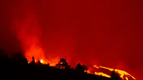 La velocidad de la lava del volcán de La Palma La velocidad de la lava del volcán de La Palma