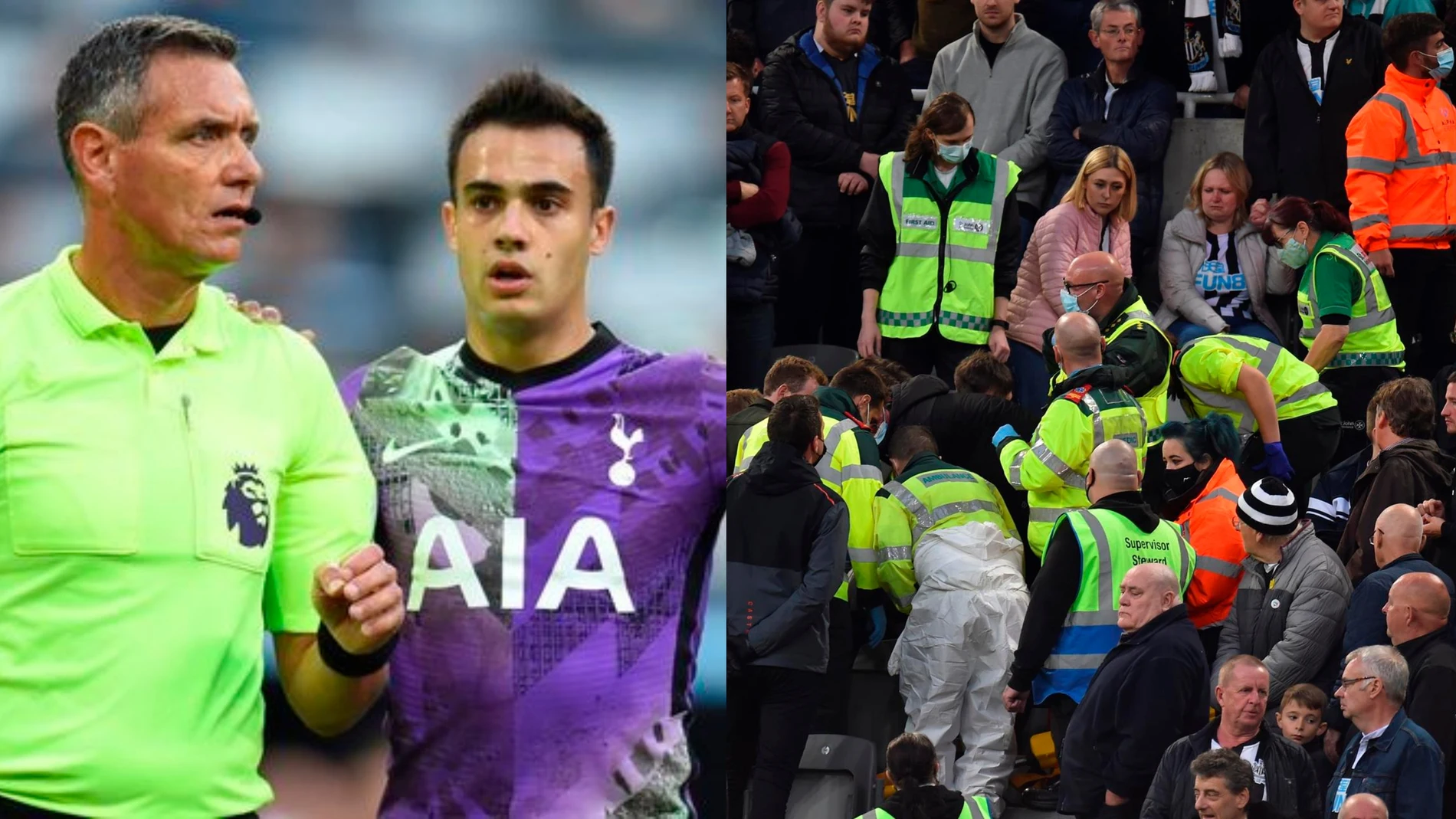 El gesto de Reguilón que ayudó a salvar a un aficionado en el Newcastle-Tottenham